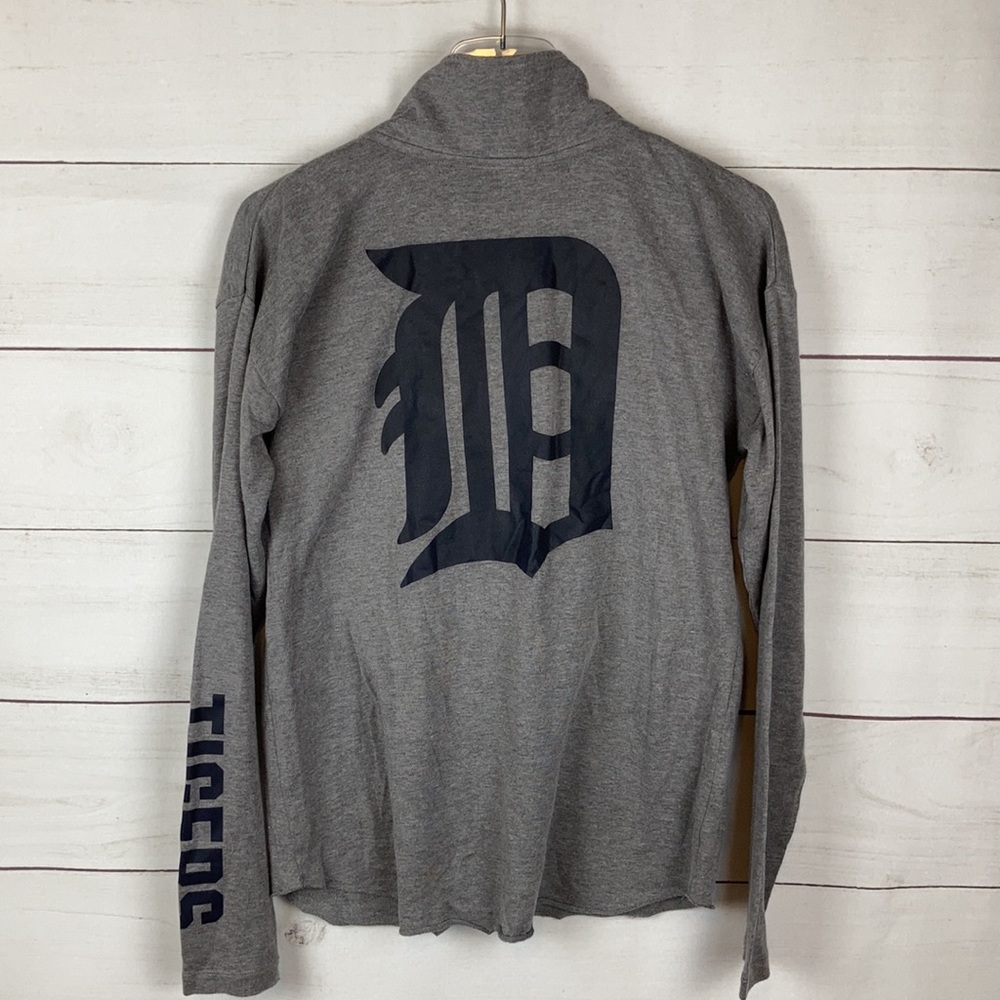 VS PINK Detroit Tigers 1/4 Zip Top Gray M